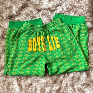 Boys Lie Vibrant Green and Yellow Patterned Shorts